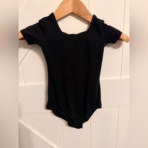 Classic Black Girls Leotard Bow on Back Size 110